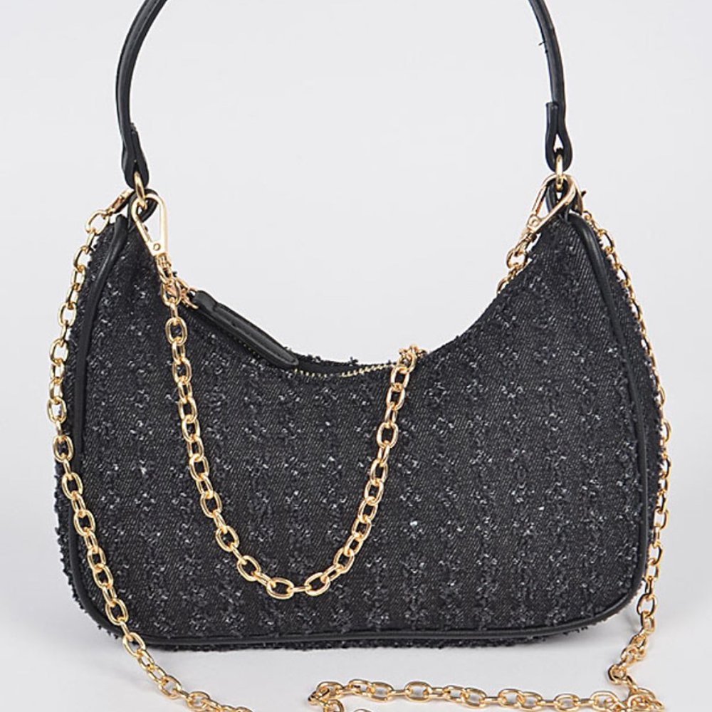 Distressed Denim Handbag